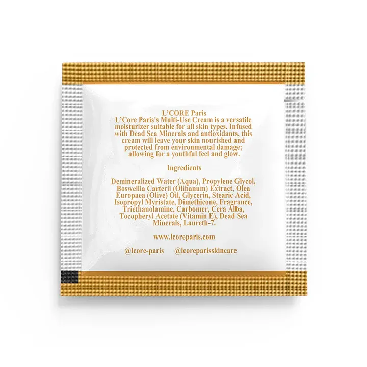 Photo 2 of Multi-Use Cream Traveler's Edition - 50 Sample Bags Luxurious Blend Of Dead Sea Minerals And Natural Ingredients Convenient 0.1oz Relieve Acne, Eczema, And Psoriasis Protect Your Skin From Environmental Damage Gives Skin Clarity And Elasticity & Creates A