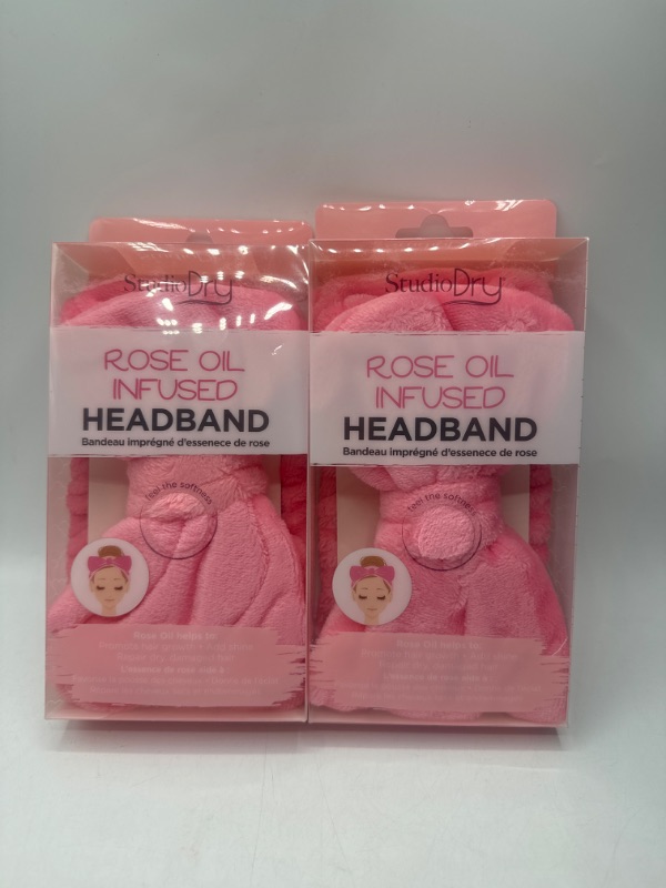 Photo 3 of 2 Pack Infused Rose Oil Soft Headbands New