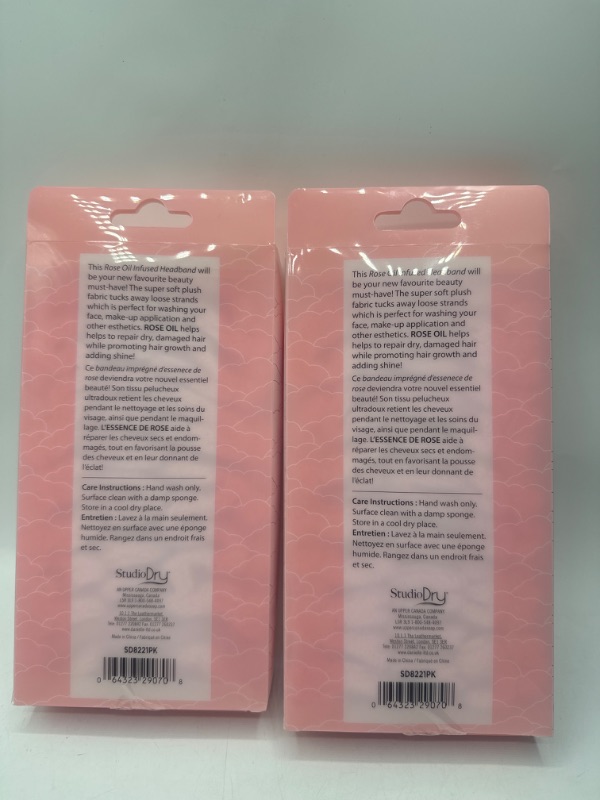 Photo 4 of 2 Pack Infused Rose Oil Soft Headbands New