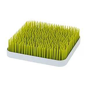 Photo 1 of Boon Plastic Green Drying Rack, Kitchen Countertop Mount, Flexible Grass Style Design, Water Tray Included, BPA-Free, Low-Profile
