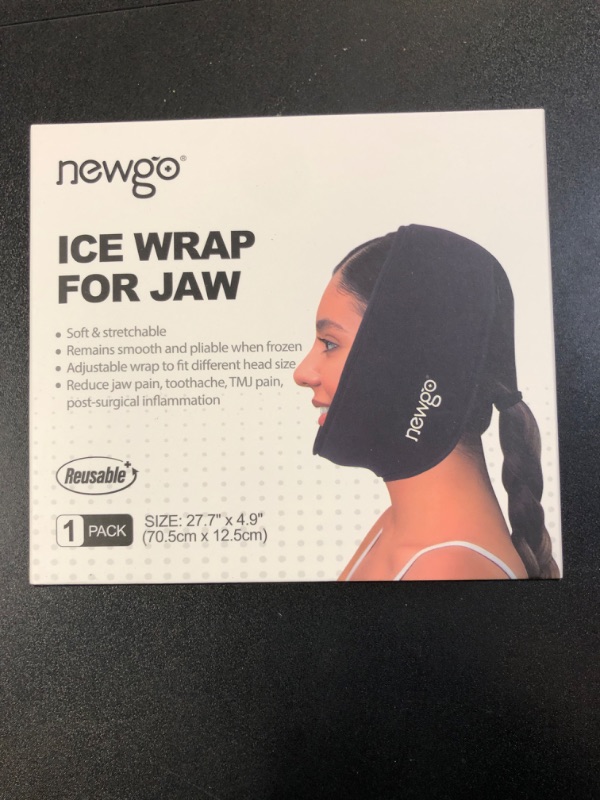 Photo 2 of NEWGO Face Ice Pack Jaw Oral Surgery Ice Pack for Jaw, Chin, Head and Facial Pain Relief, Stretchable Ice Head Wrap Wisdom Teeth Cold Pack for Mouth, Oral, Tooth Pain Relief - No Hard Inserts