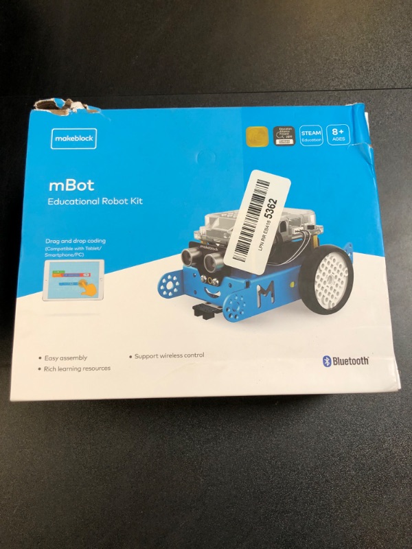Photo 3 of Makeblock mBot Robot Kit, STEM Projects for Kids Ages 8-12 Learn to Code with Scratch Arduino, Robot Kit for Kids, STEM Toys for Kids, Computer Programming for Beginners Gift for Boys and Girls 8+ mbot blue