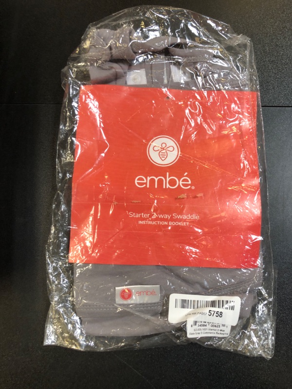 Photo 2 of Embe Starter 2-Way Swaddle in Slate Grey