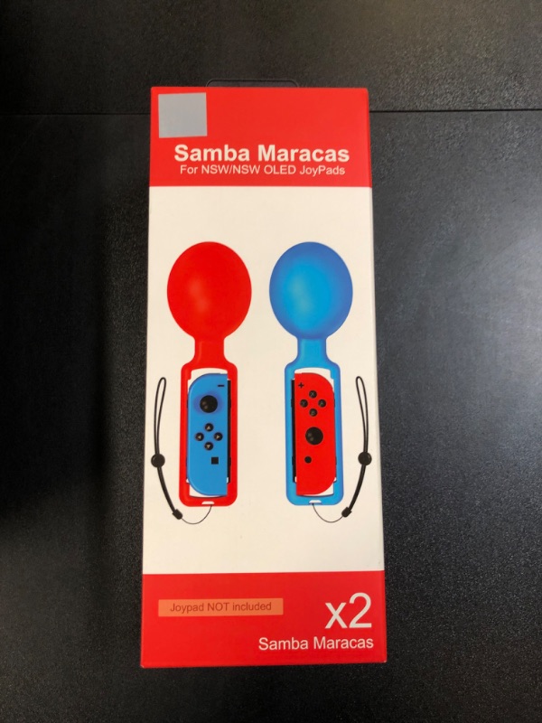 Photo 2 of EJGAME Switch Joy Pad Controller Grips,Game Maracas Accessories Compatible with Samba de Amigo: Party Central,2 Pack(Red and Blue)
