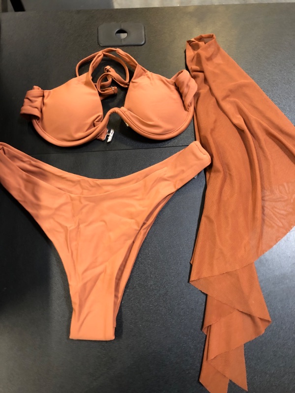 Photo 1 of 3pcs Bikini Set With Cover Up Small