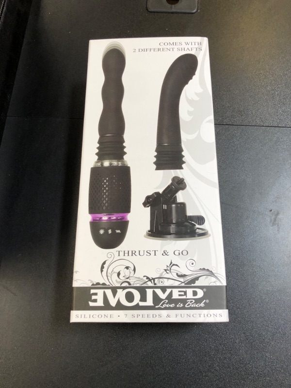 Photo 3 of 15 Cm Evolved Thrust and Go Vibrator with Interchangable Shafts Black
