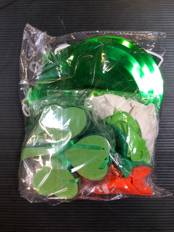 Photo 2 of 43PCS St. Patrick 's Day Decorations - Shamrock Clover Banners Lucky Garland Hanging Swirls Balloons Green Party Supplies Ornaments - No DIY Required