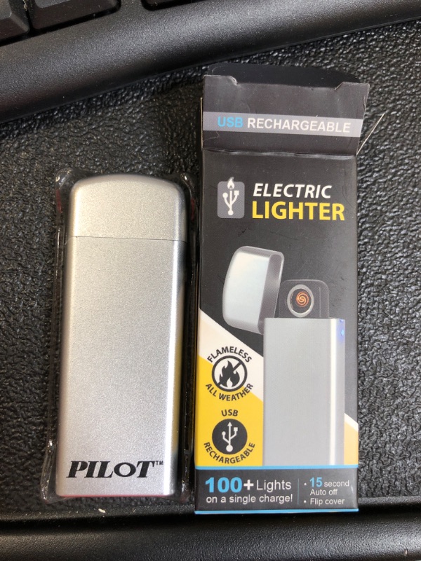 Photo 2 of Pilot Electronics CA-8801SZ Flameless Rechargeable Elighter, Silver