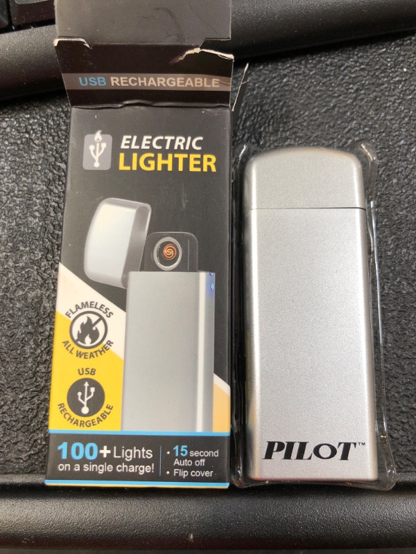 Photo 2 of Pilot Electronics CA-8801SZ Flameless Rechargeable Elighter, Silver