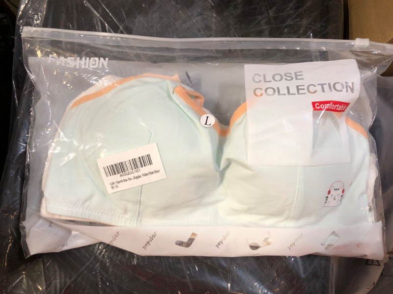 Photo 1 of 3 PACK GIRLS SPORTS BRAS (WHITE, PINK, BLUE SIZE L)