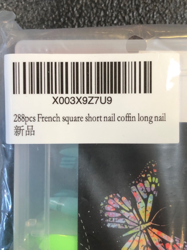 Photo 2 of 288pcs French square short nail coffin long nail