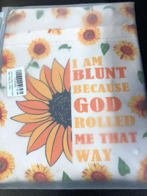 Photo 2 of PLITI Funny Sunflower Book Sleeve I Am Blunt Because God Rolled Me That Way Sunflower Book Protector (Rolled me Way BS)