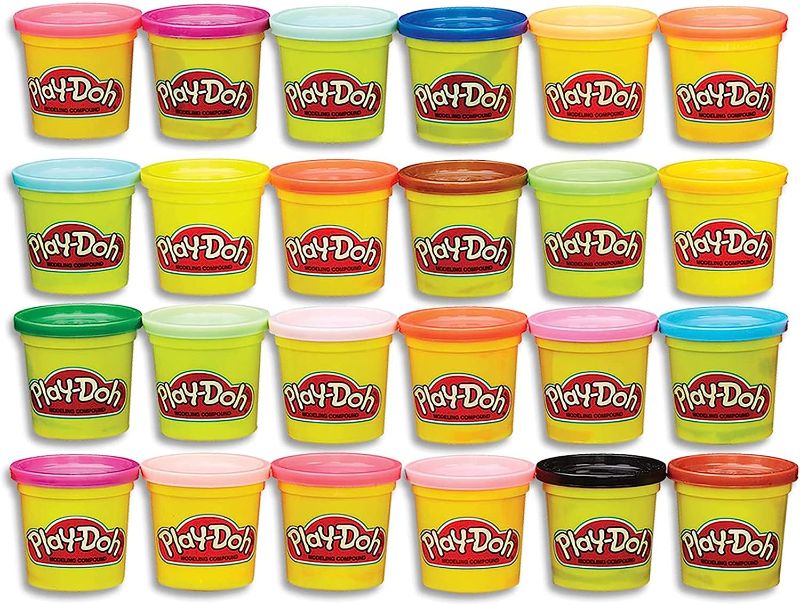 Photo 1 of Play-Doh Modeling Compound 24-Pack Case of Colors, Party Favors, Non-Toxic, Multi-Color, 3-Ounce Cans, Ages 2 and up