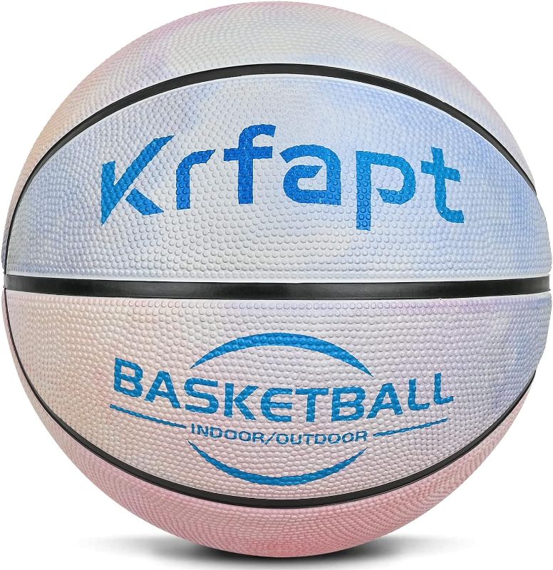 Photo 1 of Krfapt Kids Basketball Size 5 Basketball for Toddler Boy and Girls Play Games Indoor Outdoor Park Pool or Beach
