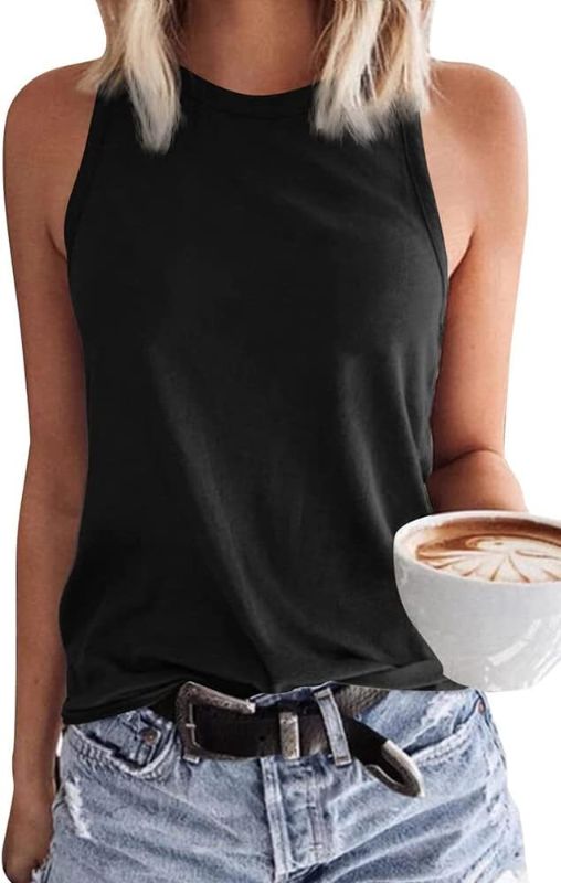 Photo 1 of GeGekoko Womens Tank Tops Sleeveless Crewneck Shirts Summer Casual Basic SIZE MEDIUM
