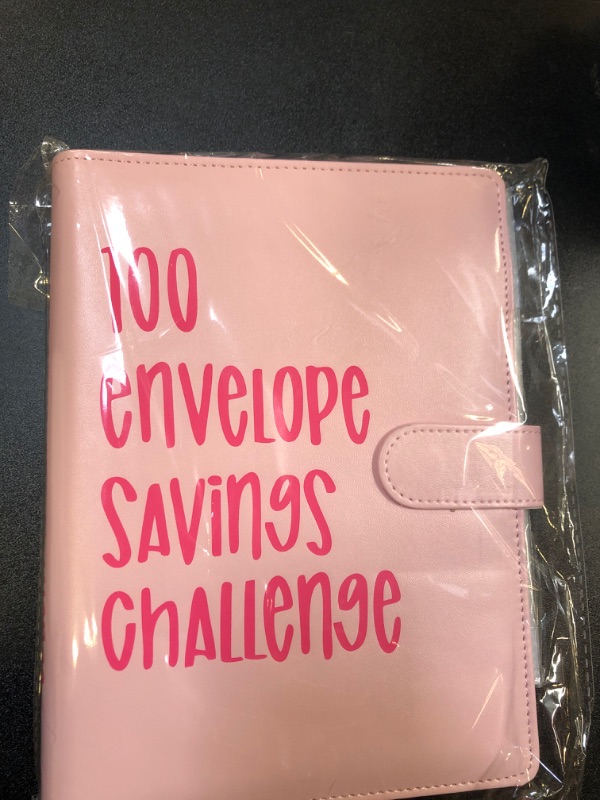Photo 2 of TDGXFL 100 Envelopes Challenge Binder,A5 Money Saving Challenges Binder Kit,Savings Budget Binder with Cash Envelopes and Easy Fun Way to Save $5,050 (Pink)