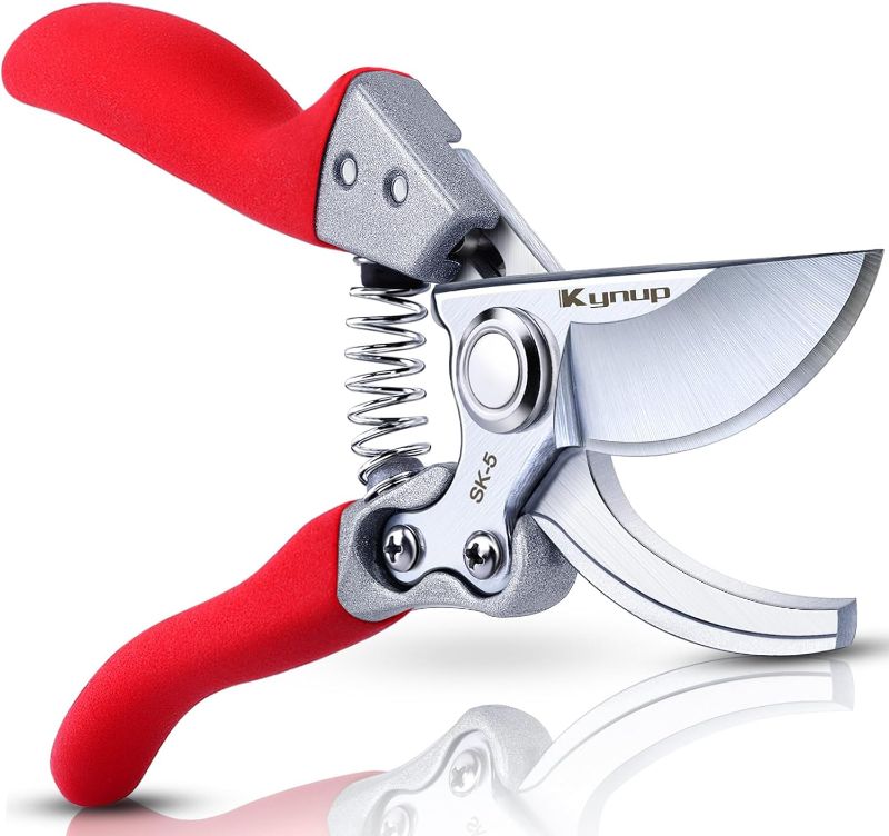 Photo 1 of Kynup Pruning Shears for Gardening, Garden Hand Shears, Professional Bypass Pruner Hand Shears Heavy Duty, Pruners for Gardening, Garden Clippers, Hedge Shears, Garden Tools(Red)
