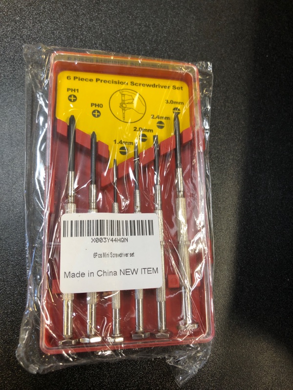 Photo 2 of 6PCS Red Mini Screwdriver Set