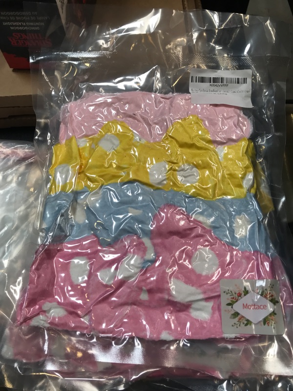 Photo 1 of 5 Pack Spa Face Wash Headband Wristband Set Skincare Headband Bow Makeup Headband Wrist Bands for Washing Face Elastic Soft Coral Fleece Towel Fuzzy Hair Bands Spa Gifts for Women Yellow,Pink and Blue