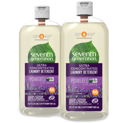Photo 1 of Seventh Generation Ultra Concentrated Laundry Detergent Fresh Lavender 2 Pack - 66 Loads 23 Fl Oz Each / Pack of 2
