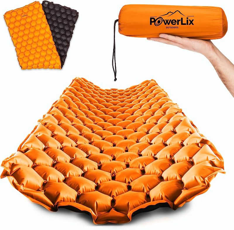 Photo 1 of POWERLIX Ultralight Inflatable Sleeping Pad - Camping Mattress for Backpacking, Hiking with Bag, Repair Kit, Compact Sleeping Mat for Camping
