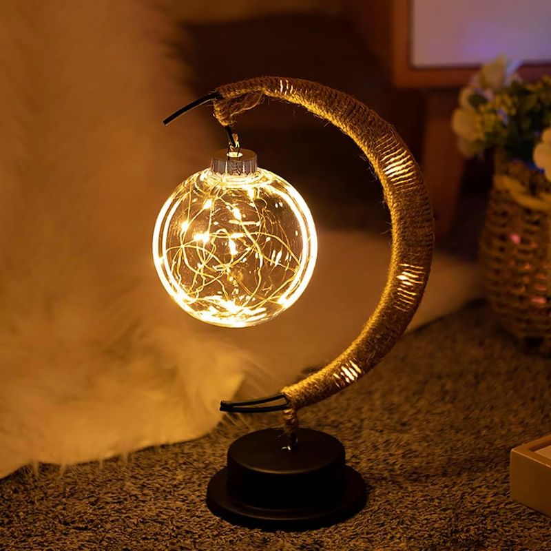 Photo 1 of Moon Lamp, Enchanted Lunar Lamp, Ramadan Decorations Lamp for Bedroom,Fairy lamp, Celestial lamp, Magic Kids Night Lights, Galaxy Light, Eid Home Decor, Christmas Decor, Gifts
