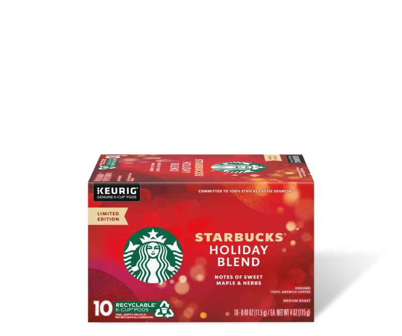 Photo 1 of Starbucks K-Cup Coffee Pods, Holiday blend Naturally Flavored Coffee for Keurig Brewers, 100% Arabica, Limited Edition Holiday Coffee, 6 Boxes (60 Pods Total) Holiday blend 10 Count (Pack of 6) EXP MAY 13 2024