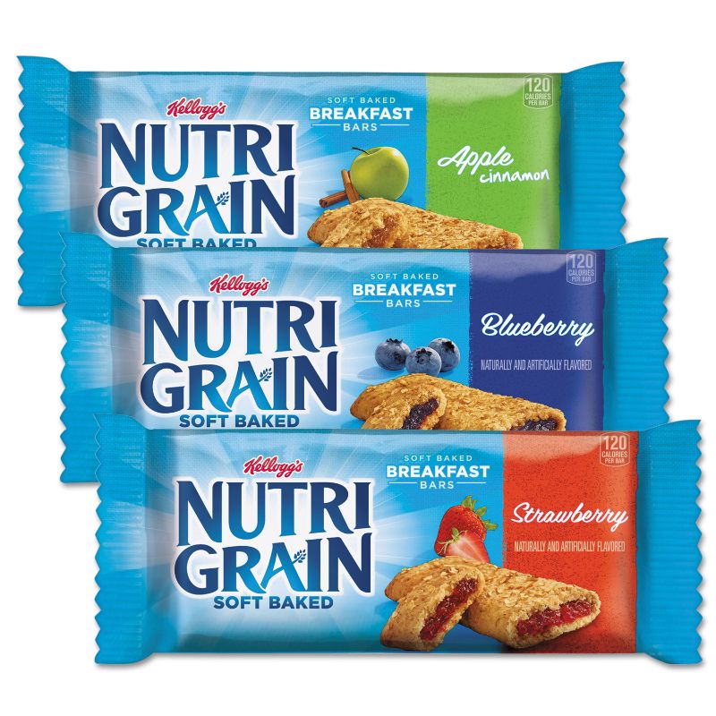 Photo 1 of Nutri-Grain Soft Baked Breakfast Bars, Kids Snacks, Whole Grain, Strawberry, Mixed berry, Apple cinnamon 10.4oz Box (8 Bars)
EXP SEP 29 2024