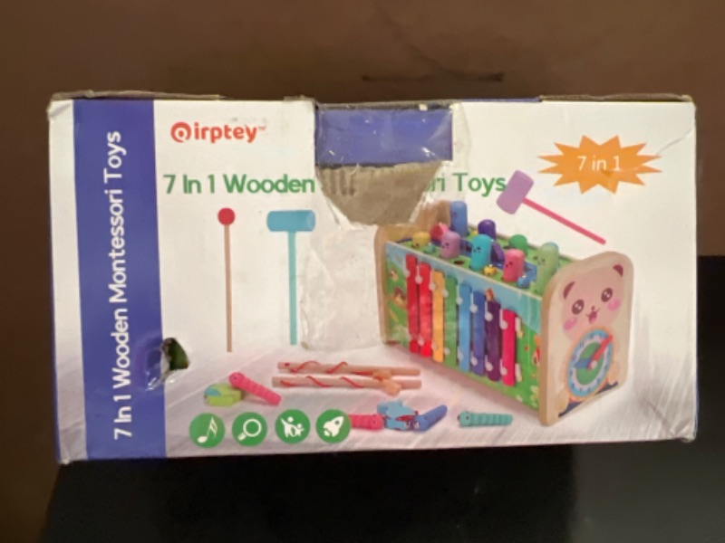 Photo 2 of 8 in 1 Montessori Toys for 1 Year Old Baby Sensory Xylophone for Toddlers 1-3 Fine Motor Skills Wooden Learning Educational Toys for 2 Year old Gifts Interactive Fat Brain Toys for 1 Year Old Boy Girl