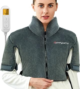 Photo 1 of  Heating Pad Comfytemp Heating Pad for Neck and Shoulders and Back, FSA HSA Eligible Electric Heat Pads Vest, 18.9"X18.7" Adjustable Heated Wrap, Gifts for Mom Women Men Birthday, 9 Heat Levels & 9 Auto Off, S