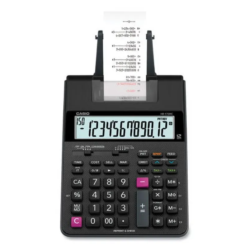 Photo 1 of  Printing Calculator, Black/Red Print, 