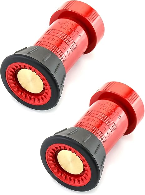 Photo 1 of 
QWORK Fire Hose Nozzle, 1-1/2" Heavy Duty NPSH/NPT Thermoplastic Constant Flow Fog Nozzle, Fire Equipment, 2 Pack