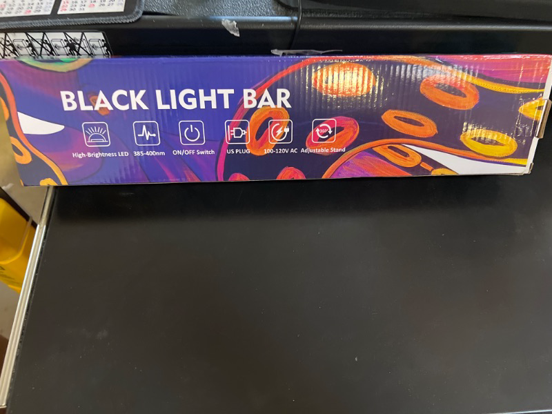 Photo 2 of 40W Waterproof LED Black Light Bar with 6FT Cord and Switch, IP66 Black Lights for Glow Party, Halloween, Fluorescent Poster, Body Paint, Bedroom 1 Count