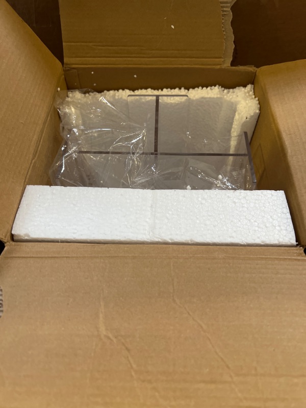 Photo 1 of Paper Cup Holder 360° Rotation, Coffee Cup Dispenser for Countertop,Cup Lid Organizer with 4 Compartments,Clear Acrylic Cup Holder for Party,Straws,Coffee Bar Set Up,Bathroom Cup Holder,Party Supplies