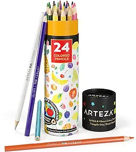 Photo 1 of ARTEZA 24 Scented Pencils for Kids, Pre-Sharpened Color Pencils for Kids, Triangular Shape Smelly Pencils for Kids