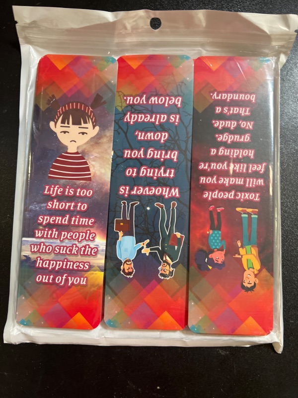 Photo 2 of Creanoso Remember When Facing Toxic People Quotes Bookmarks (10-Sets X 6 Cards) – Daily Inspirational Card Set – Interesting Book Page Clippers – Great Gifts for Adults and Professionals
