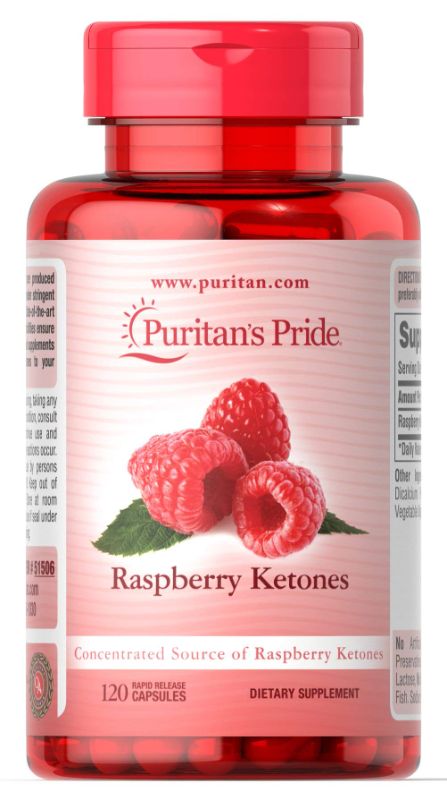 Photo 1 of  BB 10-2024  Puritan's Pride Raspberry Ketones 100 mg-120 Rapid Release Capsules