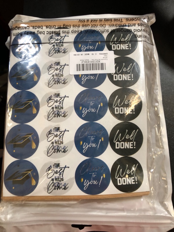 Photo 1 of Fulmoon 40 Pcs Graduation Cards 2024 Graduation Money Holder Cards Graduation Gift Card Holder with Envelopes and Stickers for High School College Graduation Gifts Party Supplies, Black, Blue, White