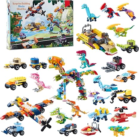 Photo 1 of  Christmas Advent Calendar for Kids,Per 6 in 1 Big Christmas Building Toys,1122 PCS Building Blocks 24 Days Countdown Calendar Toys for Kids, Kids Christmas Gifts for Boys & Girls (B)