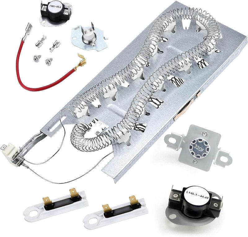 Photo 1 of 3387747 WP3387747 Dryer Heating Element Compatible with Kenmore Kenmore Whirlpool Maytag dryer Including 279816 Thermostat Kit 279973 3392519 Thermal Fuse Dryer Thermal Cut-Off Fuse?2024 UPGRADED?