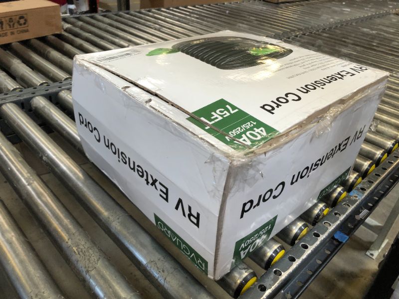 Photo 1 of RVGUARD 50 Amp 75 Foot RV/EV Extension Cord, NEMA 14-50P/R Heavy Duty Extension Cord with LED Power Indicator and Cord Organizer, Green, ETL Listed