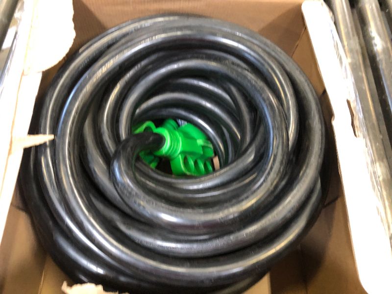Photo 1 of RVGUARD 50 Amp 75 Foot RV/EV Extension Cord, NEMA 14-50P/R Heavy Duty Extension Cord with LED Power Indicator and Cord Organizer, Green, ETL Listed