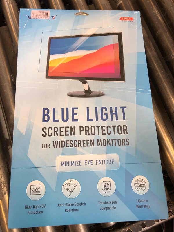 Photo 3 of 27 inch Anti-Glare Blue Light Blocking Screen Protector Panel for 16:9 Widescreen Computer Monitor and Laptop - LED PC Anti-UV Eye Protection Filter Film - Anti-Scratch Diagonal Frame Shield 27" DIAGONAL (16:9)