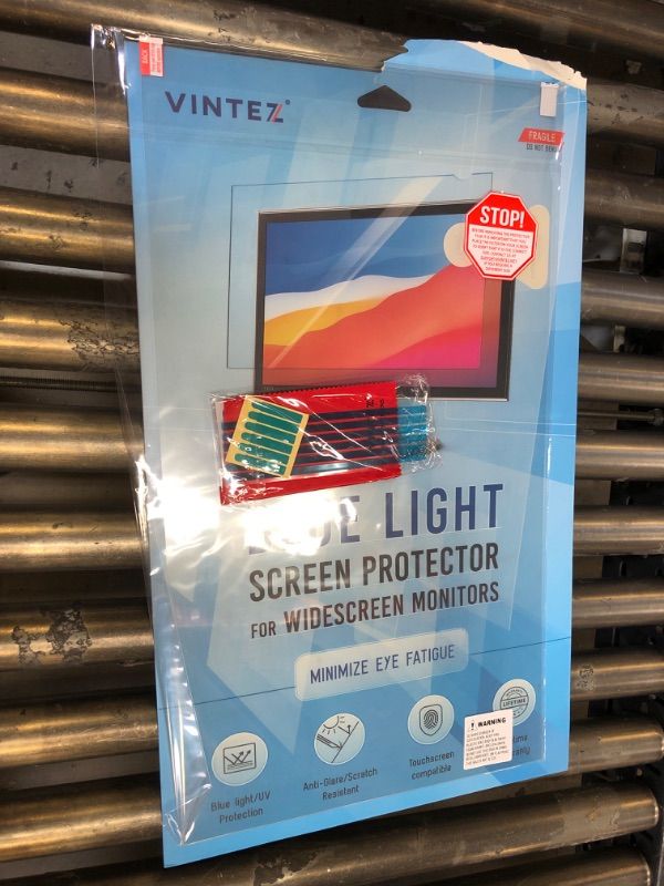 Photo 1 of 27 inch Anti-Glare Blue Light Blocking Screen Protector Panel for 16:9 Widescreen Computer Monitor and Laptop - LED PC Anti-UV Eye Protection Filter Film - Anti-Scratch Diagonal Frame Shield 27" DIAGONAL (16:9)