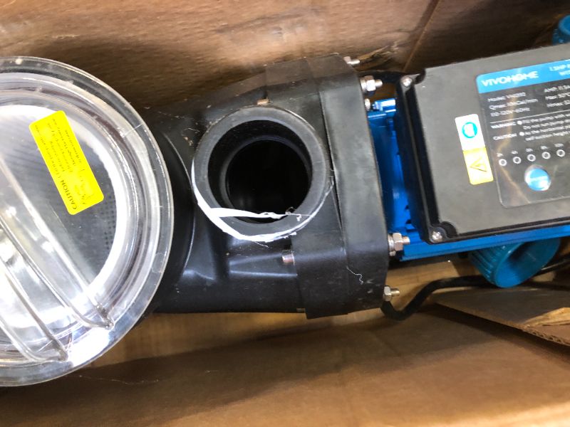Photo 1 of VIVOHOME 1.5 HP Powerful Self Primming 6360 GPH Swimming Pool Pump w/Timer for Inground Pool 1.5" & 2.0'' PVC Pipe Fittings Energy Saving w/Strainer Basket