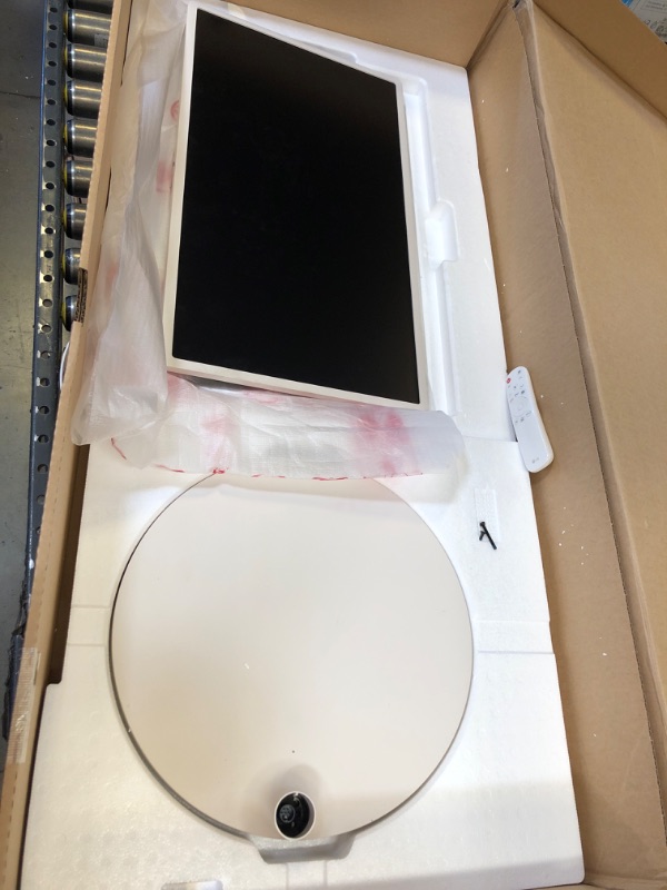 Photo 3 of LG 27-Inch Class StanbyMe 1080p-Portable Touch-Screen-Monitor 27ART10AKPL, 2022 - Built-in Battery, Full Swivel Rotation, 60Hz Refresh Rate, Black StanbyME XT7S Bluetooth Speaker StanbyMe + Speaker