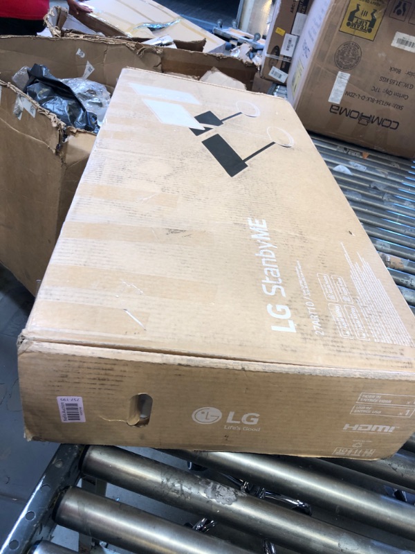 Photo 5 of LG 27-Inch Class StanbyMe 1080p-Portable Touch-Screen-Monitor 27ART10AKPL, 2022 - Built-in Battery, Full Swivel Rotation, 60Hz Refresh Rate, Black StanbyME XT7S Bluetooth Speaker StanbyMe + Speaker