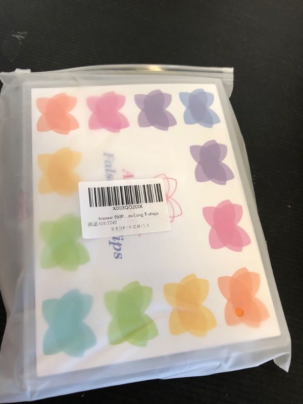 Photo 1 of Nail Tips, 500pcs Clear Acrylic Nail Extension Set in 10 Sizes, Half Matte Medium Round Full Cover Press on False Nail Tips with 20ml Glue Gel, Spring Summer DIY Salon Gift 500pcs-A1