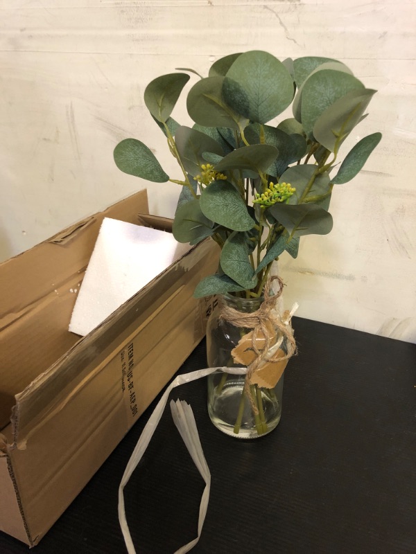 Photo 1 of Artifitial Eucalyptus Leaves Plant Decor with Vase