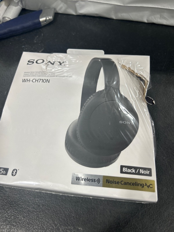 Photo 2 of Sony Noise Cancelling Headphones WHCH710N: Wireless Bluetooth Over the Ear Headset with Mic for Phone-Call, Black Black WHCH710N